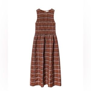 Espresso plaid flor dress by WRAY